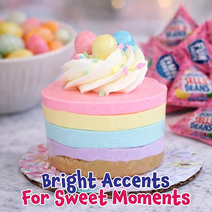 Jelly Beans - 60 Mini Packs - Easter Eggs Fillers - Individually Wrapped Candy for Classroom Rewards, Goodie Bags & Party Favors - Easter Candy - Fruit Flavors - Bulk Jelly Beans