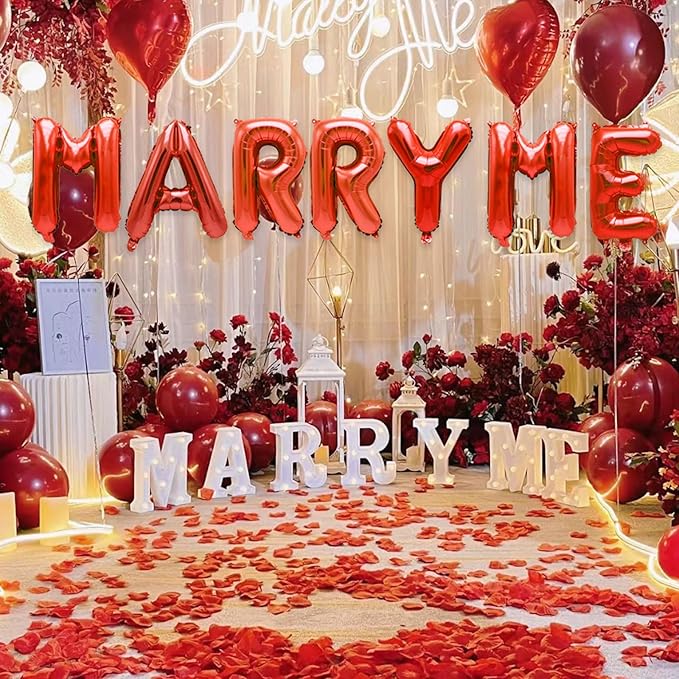 2 Set 52Pcs Red Alphabet A-Z Letter Balloons 16in Balloon Foil Letter Decorations Party Decor Red Letter Balloons Alphabet A-Z Party Supplies