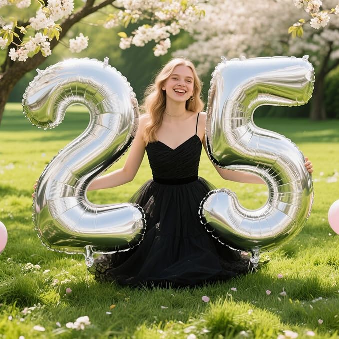 40 Inch Silver 5th Birthday Balloons Decor 15 25 35 55th Silver Birthday Balloons 50th Wedding Anniversary Party Anniversary Party Decorations Supplies