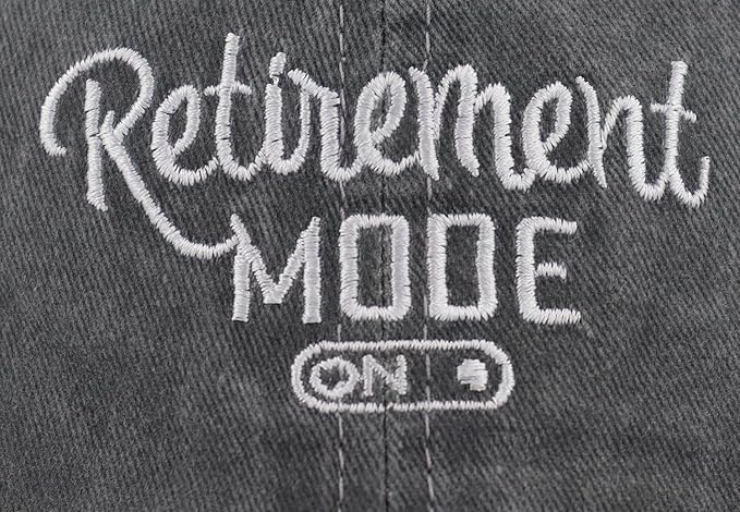 Retirement Baseball Cap for Women Men, Adjustable Washed Embroidered Vintage Classic Retro Cotton Hat