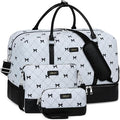 IBFUN Weekender Bags for Women, 21" Weekender Travel Bag, Travel Duffle Bag with Shoe Compartment Carry on Overnight Duffel Bag for Weekend Travel Business Trip, 3PCS