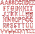 52 Pcs Rose Gold Letter Balloons,16 Inch Foil Alphabet Letter Balloons,Letter A-Z Balloon Banner Custom Phrase Balloon for Birthday Party Wedding Anniversary Decoration (Rosegold 52pcs)