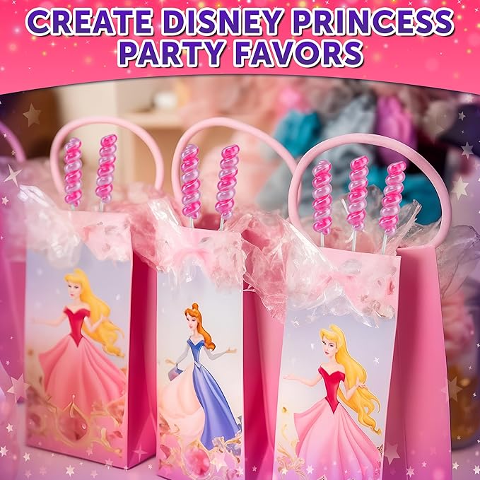 Disney Princess Lollipops Swirl 20pk- Disney Princess Candy For DisneyPrincess Party Favors - Cupcake Toppers & Snacks - Birthday Party Decorations