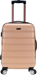 Rockland Melbourne Hardside Expandable Spinner Wheel Luggage, Carry-On 20", Champagne
