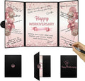 DARUNAXY Rose Gold Happy Workiversary Party Decorations, Happy Work Anniversary Alternative Signature Guest Book for Women Pink Employee Business Gifts Signing Card Board for Office Supplies