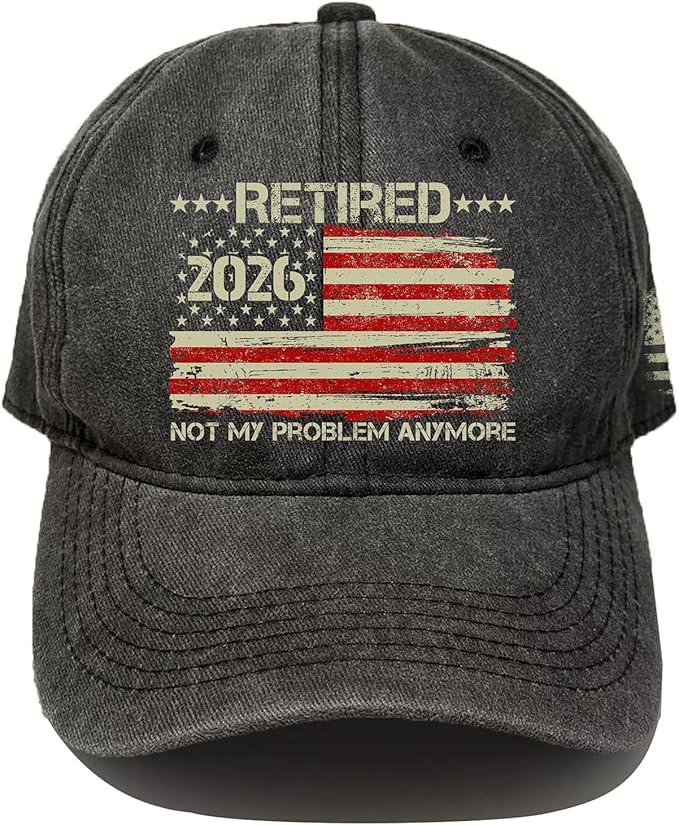 Retirement Gifts for Men Women,Retired Hat,Retirement 2026 Decorations,Adjustable Cap-Gift for Dad, Mom,Husband,Wife