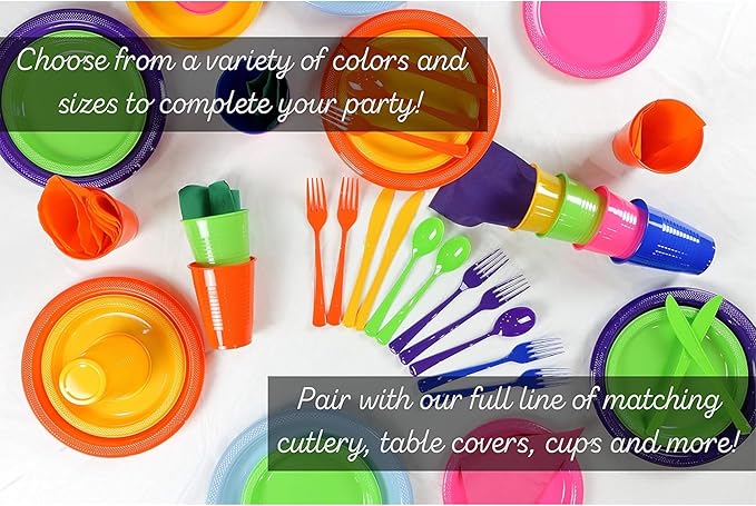 Exquisite 12-Pack Premium Plastic Tablecloth Pack of 12 Premium Plastic Tablecloth 84 Inch Round Table Cover - Clear