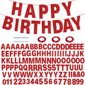 116 Pcs DIY Glitter Customizable Banner Kit Custom Banner Including 111 Letters and Numbers 3 Rope and 2 Threading Device for Personalized Decor for Women's Day Birthday (Red)