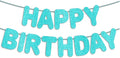 Pre-Strung Happy Birthday Banner - Teal Glitter Banner, Turquoise Birthday Party Decorations & Decor, Under The Sea Backdrop Sign