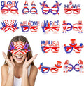 Wecoe 12pcs Independence Day Eyeglasses Eyewear Memorial Day Patriotic Celebrations Party Favors Supplies Decorations