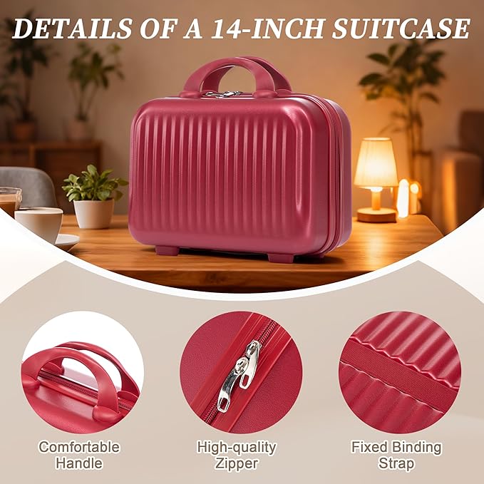 20/14 Inch Hardside Luggage, Lightweight Durable Suitcases with Spinner Wheels