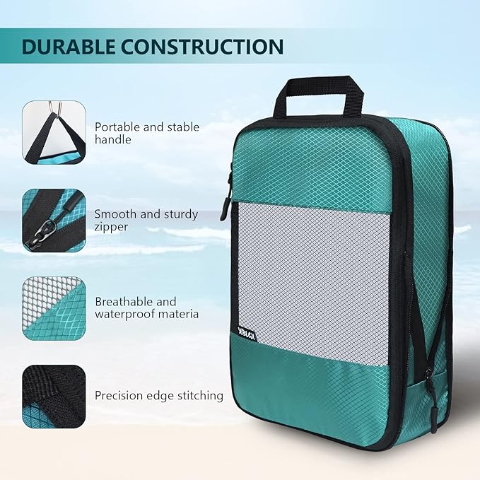 Compression Packing Cubes for Suitcases,5 Set Travel Essentials, Lightweight Luggage Organizer Bags, Travel Cubes for Carry on