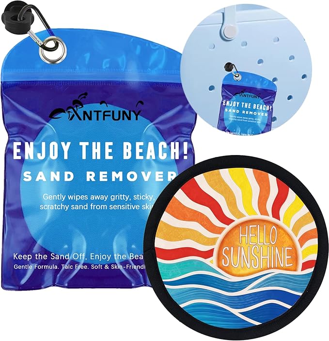 Antfuny Sand Remover Cleaner Eraser for Family Women Vacation Trip Essentials Hawaii Honeymoon Gift Costa Rica Must Haves Resort Rio de Janeiro Bahamas Punta Cana Essential Waikiki Spring Trip