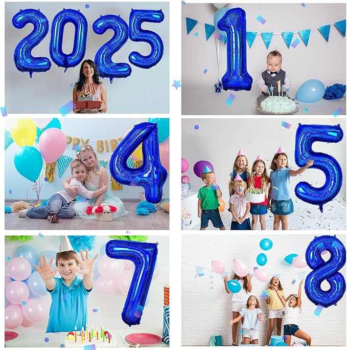 40 inch Navy Blue Number Balloon Dark Blue 1 Balloons Giant Foil Helium Balloons Blue Number 1 Balloon for 1st Birthday Party Decorations