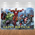 Avengers Birthday Banner, Party Decorations Background for Children - Happy Birthday Banner Party Supplies - Indoor/Outdoor Wall Decor - 5x3ft