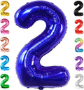 KatchOn, Giant, Royal Blue 2 Balloon - 40 Inch | Royal Blue Number Balloons 2 | Baby Shark Balloons 2nd Birthday Decorations for Boys | 2 Year Old Balloons for 2 Year Old Birthday Decorations Boy