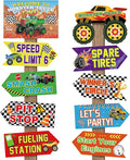 Hooqict 20 Pieces Truck Party Decorations Signs Welcome To Truck Birthday Party Supplies Classroom Wall Door Porch Yard Sign Car Backdrop