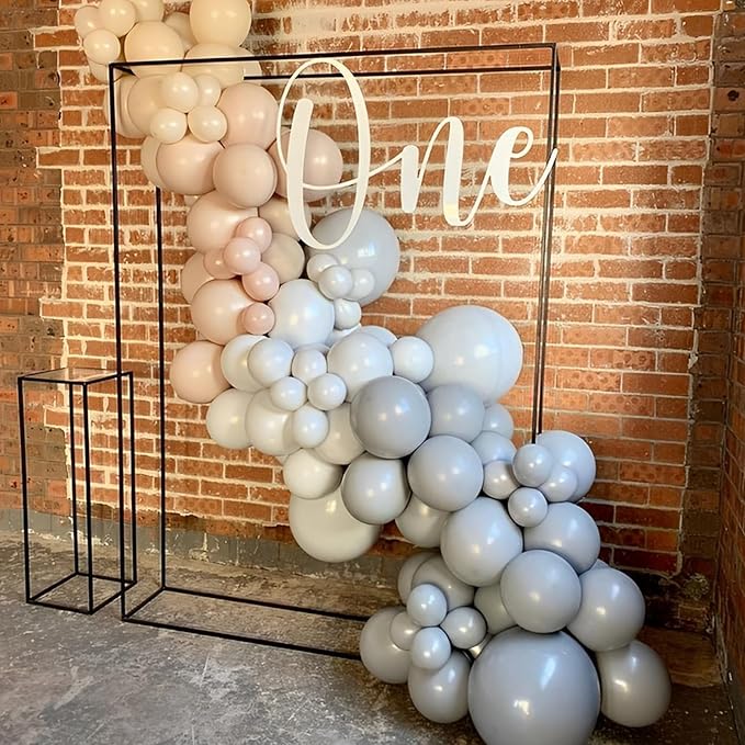 110pcs Gray Balloons 12inch Grey Latex Party Balloons for Graduation, Wedding, Birthday, Gender Reveal, Baby Shower, Bridal Shower, Anniversary Party Decorations