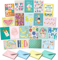Sweetzer & Orange Happy Birthday Cards with Envelopes & Assortment Box. Variety Set of 20 Assorted Birthday Cards with Envelopes, Perfect Bulk Pack for Celebrations, Special Occasions, Friends