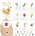 Birthday Cards with Envelopes & Stickers, Funny Assorted Happy Birthday Bulk, Cute Handmade Bday Greeting Cards for Kids, Students, Women, Friends, Family, Work & Office, 20 Unique Designs (4"x6")