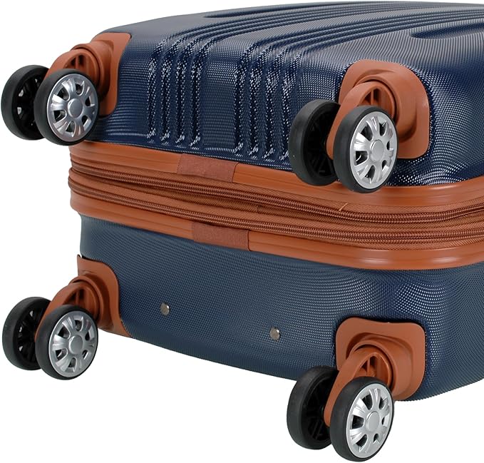 Rockland London Hardside Spinner Wheel Luggage, Carry-On 20", Navy