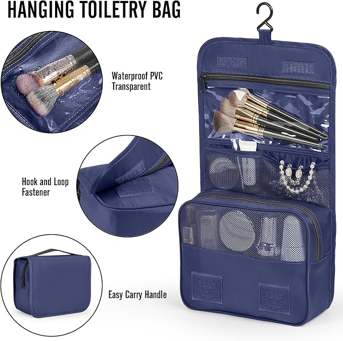Veken 8 Set Packing Cubes for Travel Essentials, Suitcase Organizer Bags in 4 Sizes, Carry-On Luggage Accessories with Large Laundry Bag & Passport Holder, Must-Have for Airplane, Road Trip & Camping