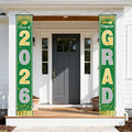 OHOME Graduation Decorations 2026 - Green Gold Congrats Grad Porch Banner for Graduation Party Decorations - Class of 2026 - Party Favors Supplies Backdrop Yard Signs Decor (Green)