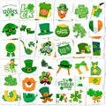 St. Patrick's Day Temporary Tattoos for Kids & Adults, 120 Irish Shamrock, Leprechaun, Gold Coins, Beer Mug Designs Waterproof & Easy to Apply Party Favors for Parade, School, Photo Booth, Cosplay