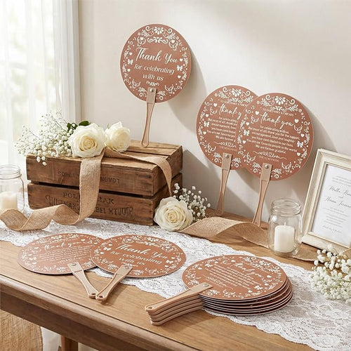 100 Pcs Cielito Lindo Party Favors Wedding Fans Bulk Mexican De Barro Papel Picado Themed Wedding Favor Fans with Handle Thank You Gifts for Guests Gender Reveal Fiesta Birthday (Mexican)