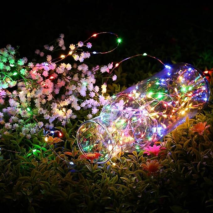 Joomer Fairy String Lights 33FT 100 LEDs Plug in Fairy Lights Indoor Copper Wire String Light DIY for Bedroom, Parties, Wedding, Christmas, Outdoor,Indoor Decoration (Multicolor, Non-Connectable)