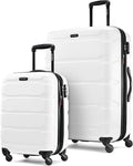 Samsonite Omni PC Hardside Expandable Luggage with Spinner Wheels, White, 2-Piece Set (20/28)
