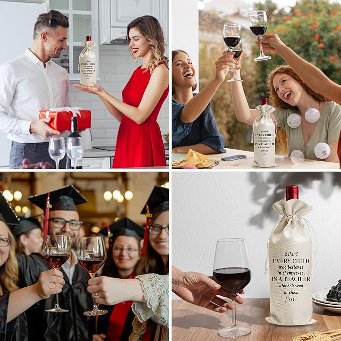 Teacher Wine Bag - Appreciation & Thank You Gift for Teachers & Coworkers