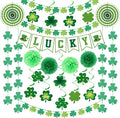 St-Patricks Day Party-Decoration Green-Shamrock Garland - 25pcs Saint St. Patrick's Tissue Paper Pom Poms Fan Streamers Swirl,Irish Lucky Banner, Baby Shower Birthday Hanging Decor Lasting Surprise