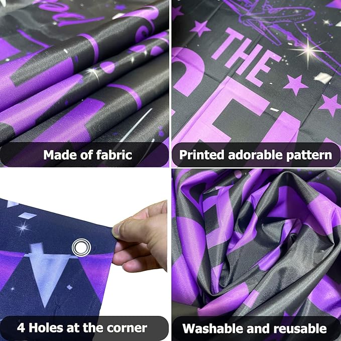 Retirement Party Decorations Women, Purple Black Happy Retirement Decorations Female, Happy RetIrement Banner, Retired Backdrop, Balloons, Pompoms, Hanging Swirls, Retired Cake Topper, 54pcs