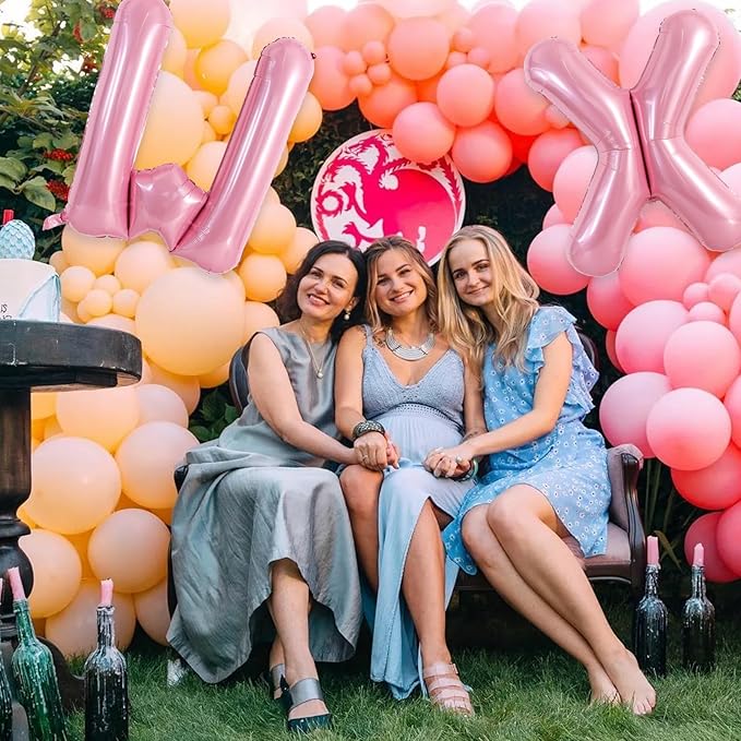 TONIFUL 40 Inch Large Pink Letter W Balloons Giant Foil Mylar Alphabet Balloon for Birthday Party Anniversary Baby Shower Wedding Supplies Decorations