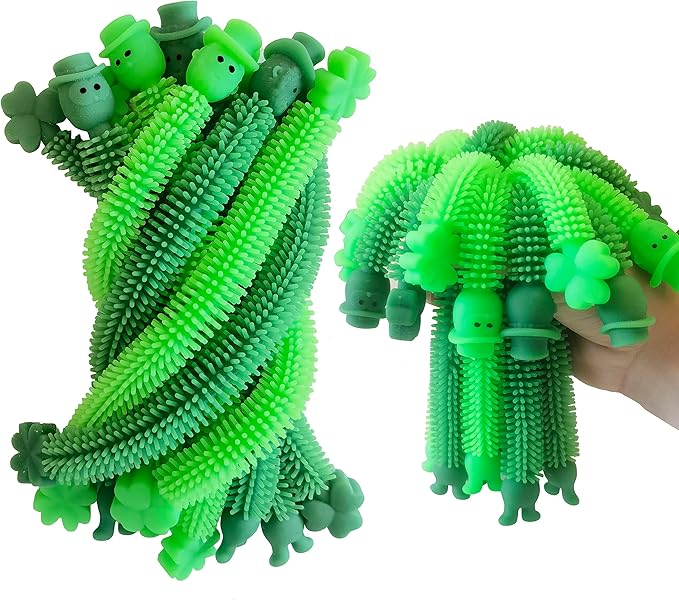 36 Pack St Patrick's Day Stretchy Strings Sensory Fidget Toys Pack Autism Toys Great for Kids Girls Boys Treat Bags Gifts Stress Relief Party Favors Decorations (St Patrick's Day)