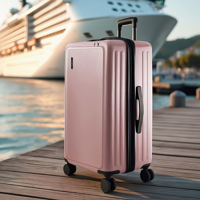 TRAVELARIM Luggage Sets 2 Piece, 24 Inch Suitcase and 28 Inch Luggage with Spinner Wheels, Durable Hard Shell Suitcase Set, Expandable Travel Suitcases with Wheels, Pink