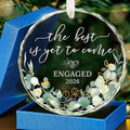HEXMOZ Engagement Gifts for Couples - Engagement Gift for Women, Newly Engaged Couples, Her - Fiance Gifts for Women - Bride to Be Gift, Engaged Glass Ornament 2026 Party Decorations