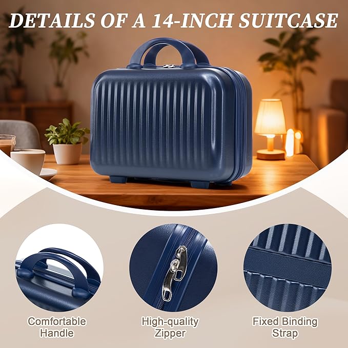 20/14 Inch Hardside Luggage, Lightweight Suitcase with Spinner Wheels