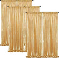 B-COOL Gold Sequin Backdrop Curtains: 6 Panels 2ftx8ft Christmas Curtains Background for Disco Xmas Party Wedding Photography Birthday Party Backdrop Decorations