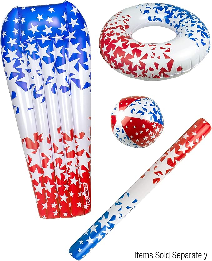 Poolmaster American Stars Inflatable Pool Floaties for Kids and Adults