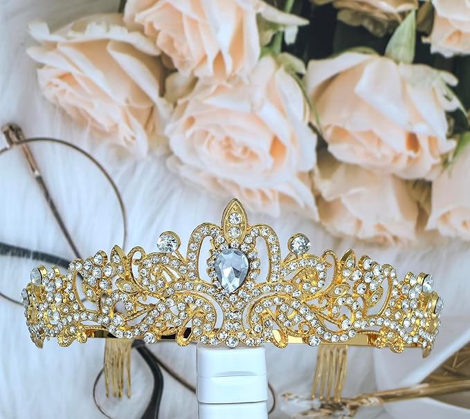 Happy Anniversary Party Supplies Kits Wedding Anniversary Gold Blue Crown and Sash Party Supplies Decorations Favors for Husband Wife