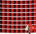 10 Pack 10 Feet Foil Fringe Garland Metallic Tinsel Streamers Banner Wall Hanging Backdrop for Parade Floats, Bachelorette, Casino Viva Las Vegas Game Night Birthday Party Decorations(Black Red)