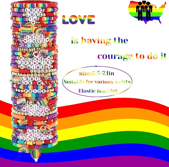 Cooluckday 36 Pcs Holiday Heishi Surfer Bracelets for Women Bulk Easter Mother's Day Christmas St. Patrick's Day Mardi Gras Bracelet Stackable Stretch Friendship Bracelets Set