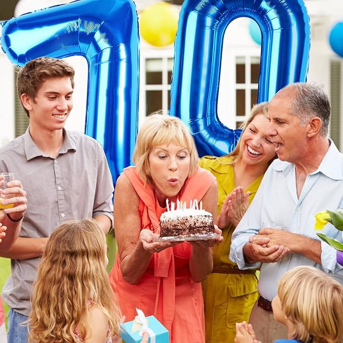 Number Balloons 40 Inch Blue Number 0 Balloon Large Helium Foil Mylar Balloons For Birthdays Party Decorations/Wedding/Anniversary/Graduations/Baby Shower