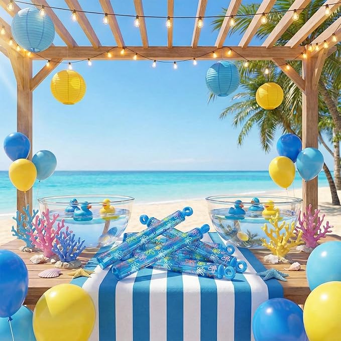 32 Pcs Flowers Print Bubble Wands Flowers Under The Sea Bubbles Party Favors for Adult Summer Activity Birthday Party Goodie Bag Stuffers Gifts Wedding Supplies