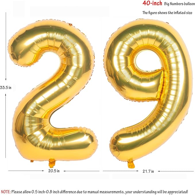 40 Inch gold Number Balloons Helium Foil Mylar Balloon Birthday Party banquet Decoration 29