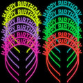 ZIRICHER 12PCS Birthday Girls Headbands, Luminous Birthday Crowns For Women Glow In The Dark Kids Headbands Kids Party
