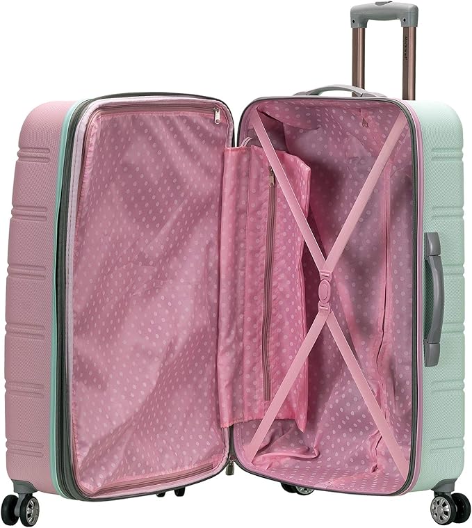 Rockland Melbourne Hardside 2 Piece Expandable Spinner Wheel Luggage Set, (20"/28"), Mint