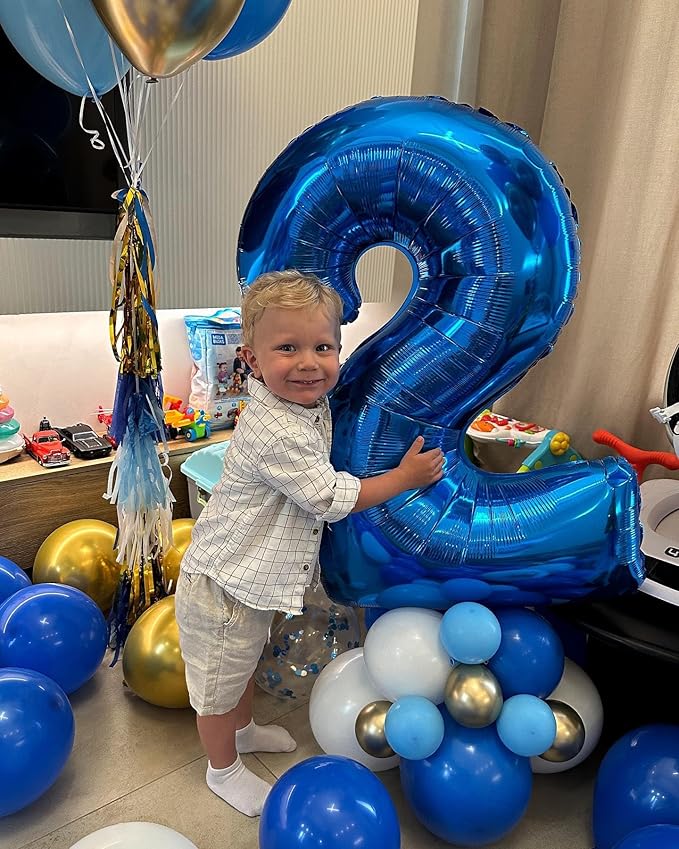Navy Blue 6 Balloon, Number Balloon 40 Inch, Blue Party Supplies 6th Balloons for Birthday, 6 Birthday Balloon, Number 6 Balloon